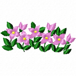 Flowers And Tree Embroidery Design 5